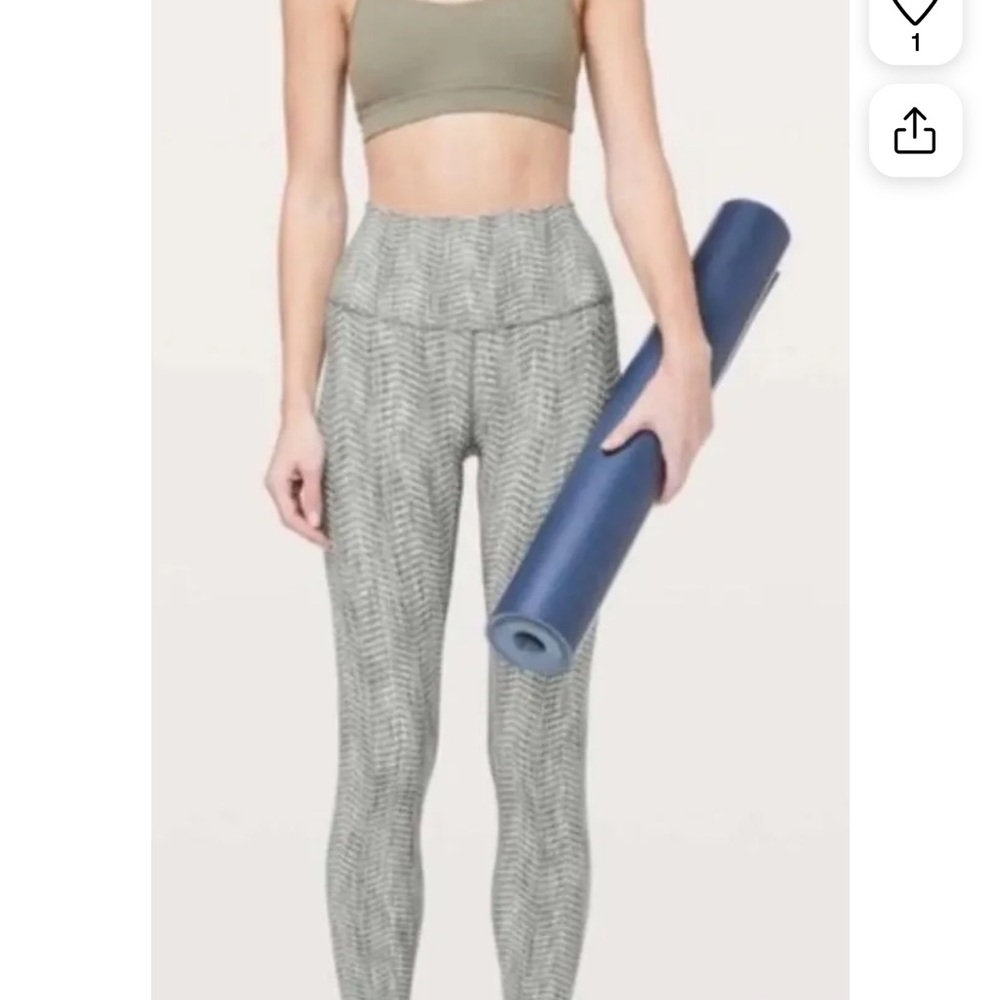 lululemon Wunder Under 7/8 Jaquard Size 6 leggings - Picture 7 of 10
